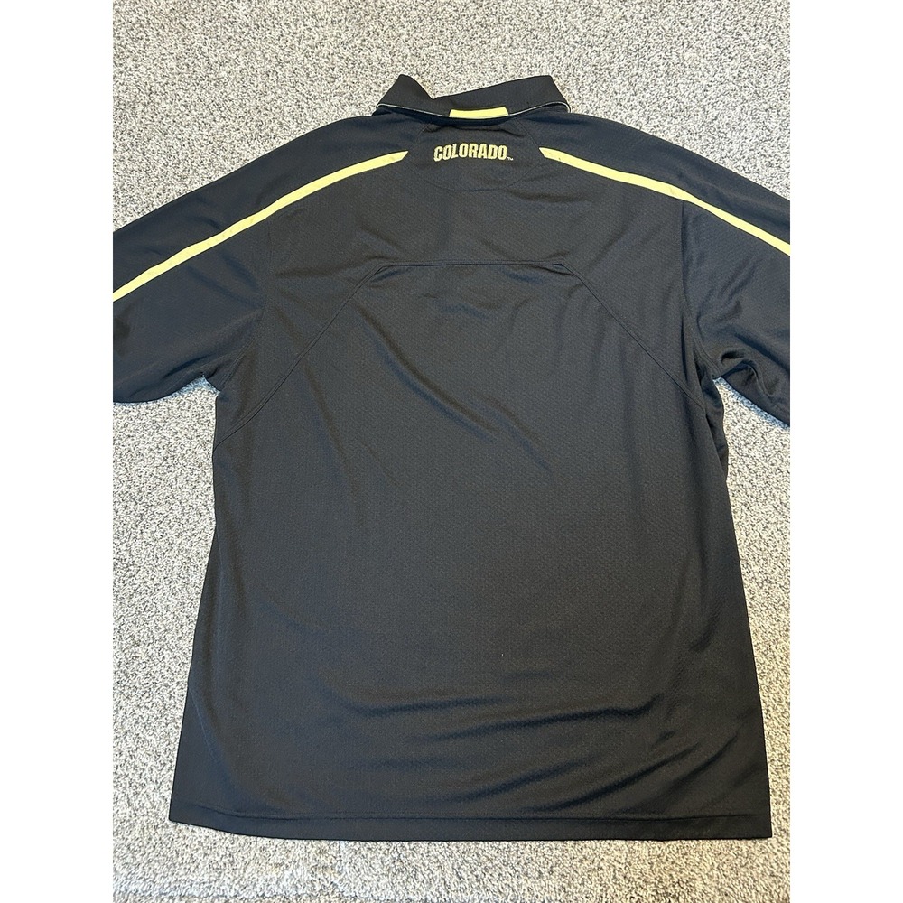 VTG 2000s Nike Team Fit Dry Colorado Buffaloes CU Buffs Polo Shirt Men's L Black - Picture 9 of 11